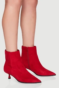 Pointed Toe Low Heel Ankle Boots