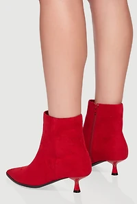 Pointed Toe Low Heel Ankle Boots