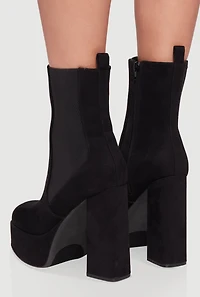 Womens Ultra High Heel Platform Chelsea Boots, Black,
