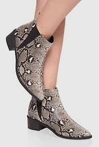 Trendy Pointy Toe Block Heel Chelsea Boots