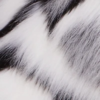 Color Blocked Round Toe Faux Fur Boots