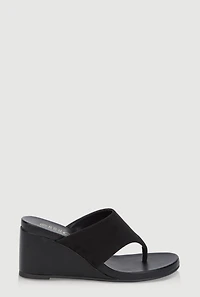 Open Toe Wedge Thong Sandals