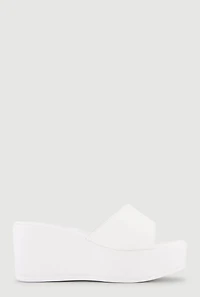 Open Toe Platform Wedge Slide Sandals