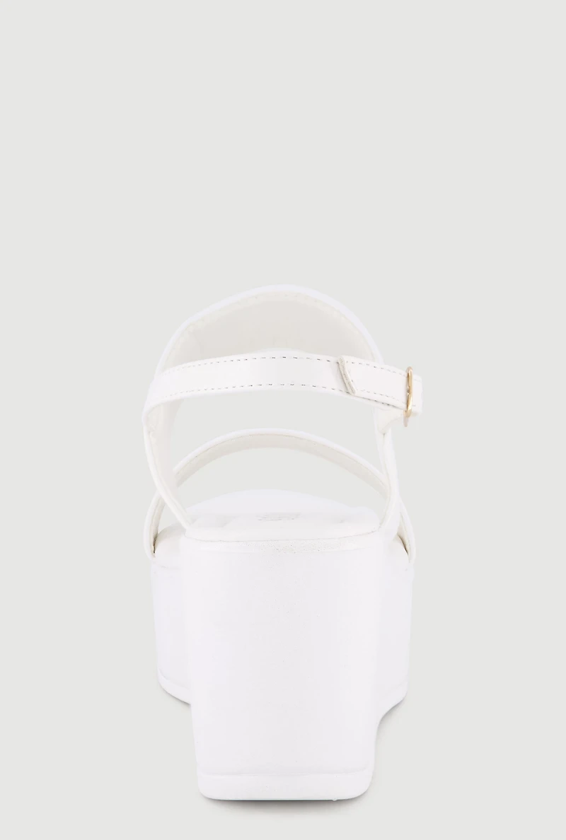 Open Toe Ankle Strap Wedges