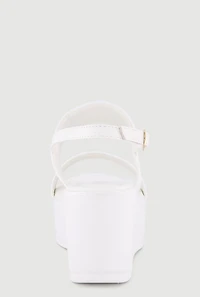 Open Toe Ankle Strap Wedges