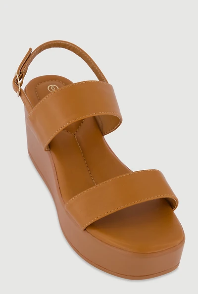 Open Toe Ankle Strap Wedges