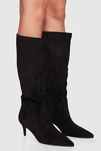 Trendy Pointed Toe Stiletto Slouch Boots