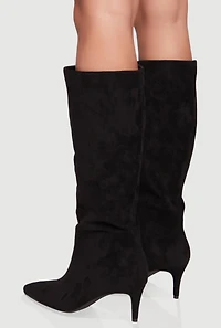 Trendy Pointed Toe Stiletto Slouch Boots