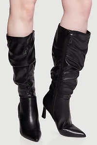 Chic Stiletto Tall Slouch Boots