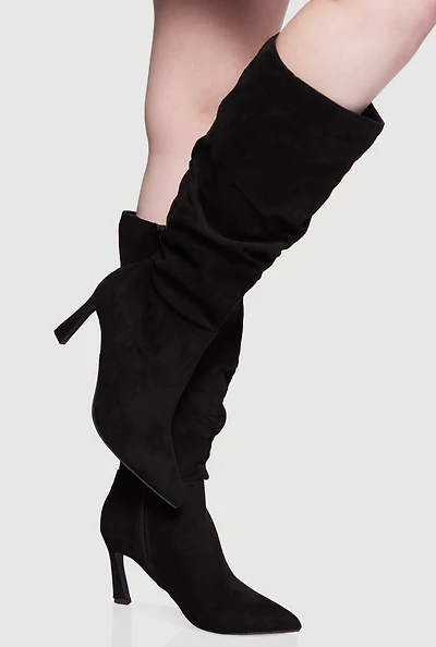 Chic Stiletto Tall Slouch Boots