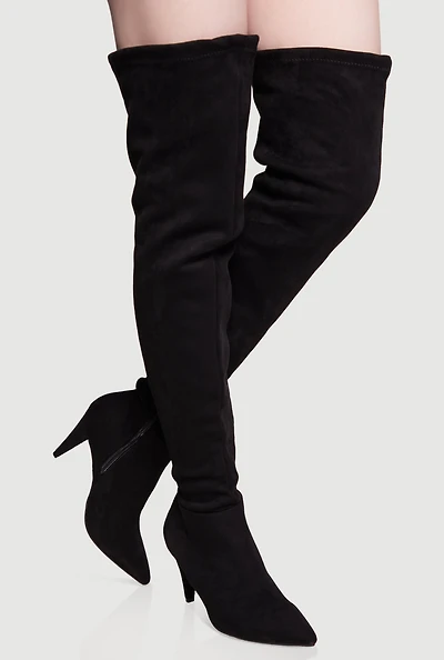 Side Zip Over The Knee Thigh High Boots