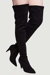 Side Zip Over The Knee Thigh High Boots