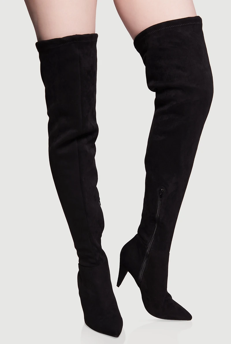 Side Zip Over The Knee Thigh High Boots