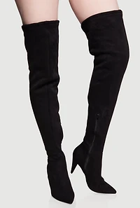 Side Zip Over The Knee Thigh High Boots