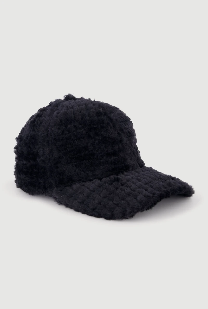 Faux Fur Baseball Cap