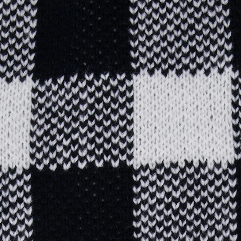 Gingham Pom Pom Beanie and Gloves Set