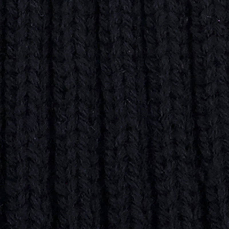 Trendy Faux Fur Pom Pom Detail Ribbed Knit Beanie