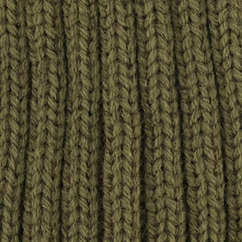 Trendy Faux Fur Pom Pom Detail Ribbed Knit Beanie