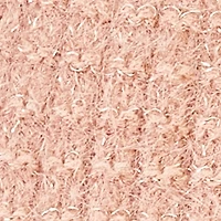 Lurex Eyelash Knit Bow Pom Pom Beanie