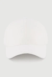 Solid Faux Fur Baseball Cap