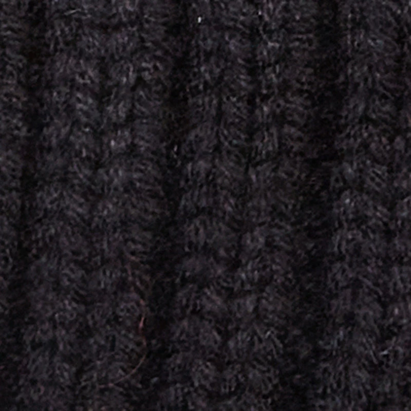 Rhinestone Pattern Knitted Beanie with Pom Pom