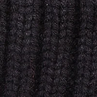 Rhinestone Pattern Knitted Beanie with Pom Pom