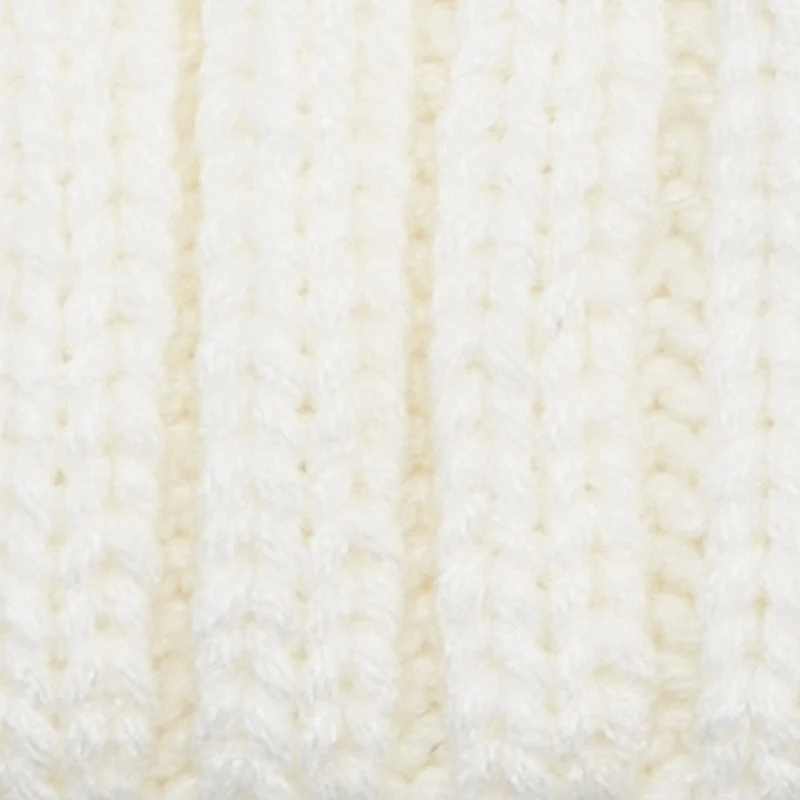 Rhinestone Pattern Knitted Beanie with Pom Pom