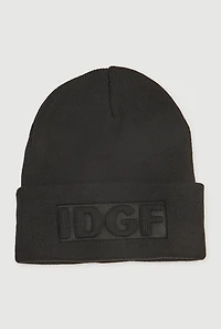 Graphic Embossed Beanie