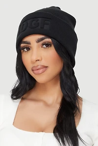 Graphic Embossed Beanie
