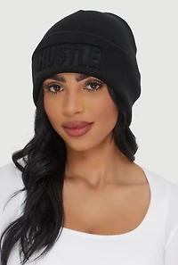 Hustle Embossed Beanie