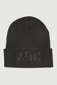 Faith Embossed Beanie