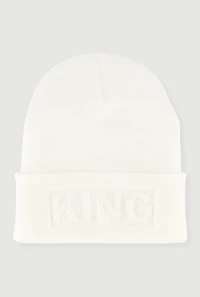 King Embossed Cuff Beanie