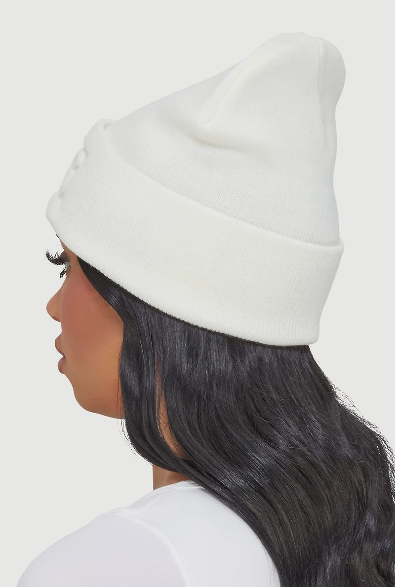 King Embossed Cuff Beanie