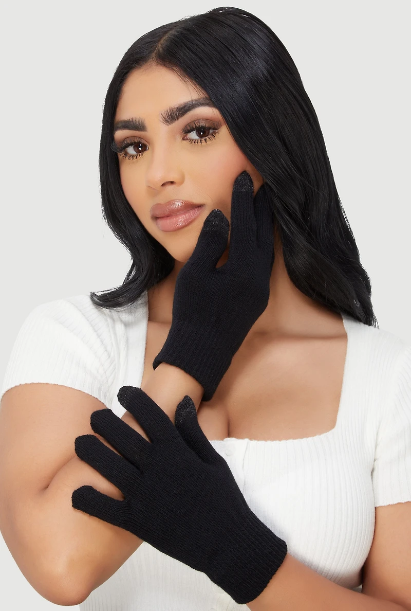 Fingerless and Full Finger Texting Gloves 2 Pack
