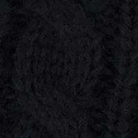 Faux Suede Texting Gloves with Cable Knit Hand Warmers