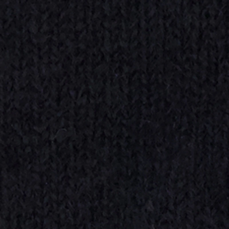 Color Blocked Lurex Trim Brushed Knit Gloves