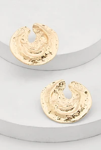 Metallic Circle Drop Earrings