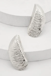 Textured Metallic Statement Earrings
