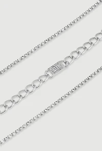 Cubic Zirconia Buckle Charm Anklet Trio
