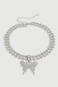 Butterfly Pendant Chain Link Necklace