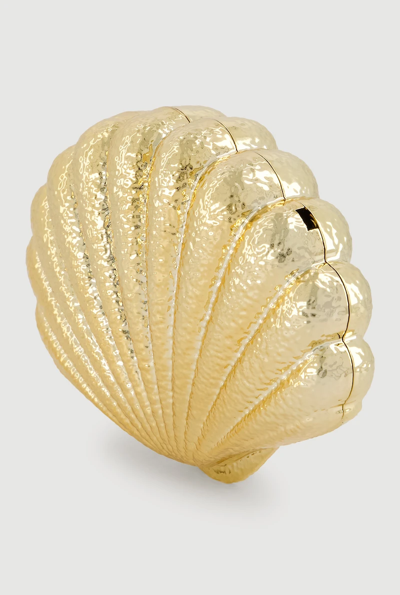 Seashell Clutch with Removable Chain Strap