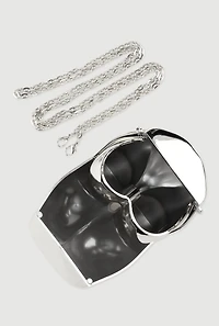 Womens Butt Shape Clutch Bag, Silver