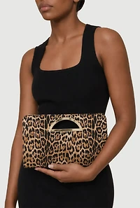 Leopard Print Clutch Bag