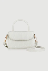 Quilted Faux Leather Crossbody Handbag