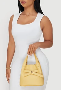 Criss Cross Strap Detail Convertible Bucket Bag