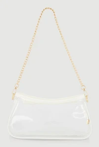 Removable Chain Strap Clear Hobo Bag