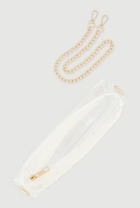 Removable Chain Strap Clear Hobo Bag
