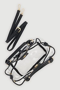 Womens Transparent Bucket Bag, Clear