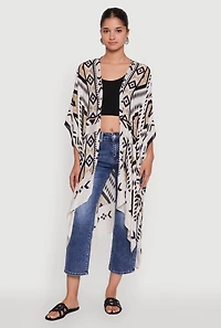 Trendy Aztec Kimono Cover Up
