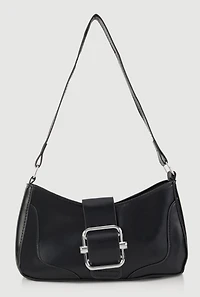 Womens Buckle Detail Shoulder Bag,